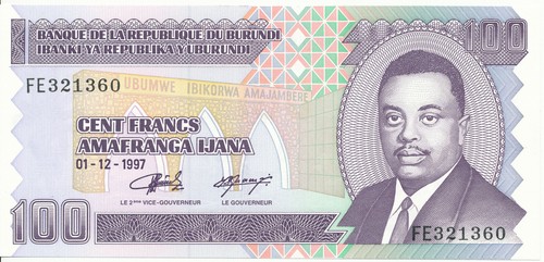 Burundi 100 francs 1997 - francs,