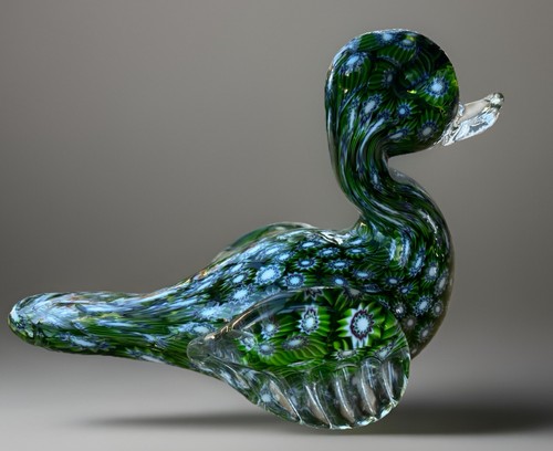 Glas figur ente millefiori - ente, millefiori/