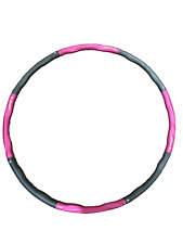Deuser Hula Hoop Reifen mit Massagefunktion 1,4kg grau pink Fitness Ring