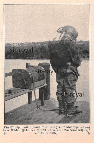 Taucher mit dräger - taucher,