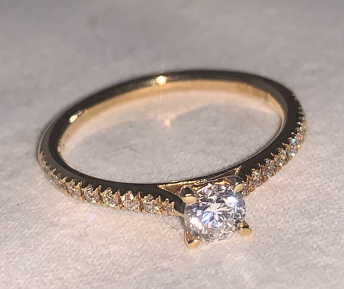 18kt gelbgold diamant 4ct - gelbgold, 0,4ct