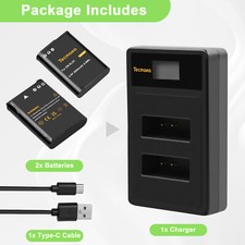 2x2,6Ah EN-EL23 Akku+Ladegerät für Nikon Coolpix S810c P600 P610 P610s B700 B900