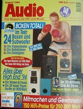 AUDIO 8/94,AUDIOSTATIC PDSW,YAMAHA YST SW 200,MIRAGE PS 12 180,KLIPSCH SW 15 SOB