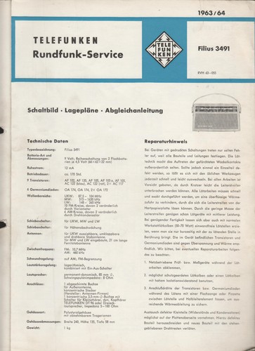 Telefunken filius 3491 - /,