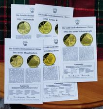 100 Yuan 1992 zu je 1 oz Gold