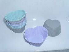 12 x  Muffin Muffinform Herz Backform Silikon Cup Cake bis 240 Grad, für 65 ml