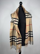 Burberry Unisex Schal Kaschmir Beige Nova Check Karo 168x30cm aktuelle Kol.