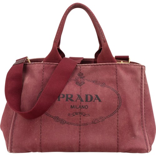 Prada bordeaux canvas canapa - canvas,