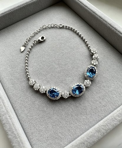 Saphir armband blau 18k - blau,
