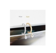 Ohrstecker Halb Creolen Sterling Silber 925 Zirkonia Damen Ohrringe