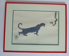 WALT DISNEY DRUCK DSCHUNGELBUCH KUNSTDRUCK BAGHIRA KAA 5 C REPRODUKTION BILD RAH