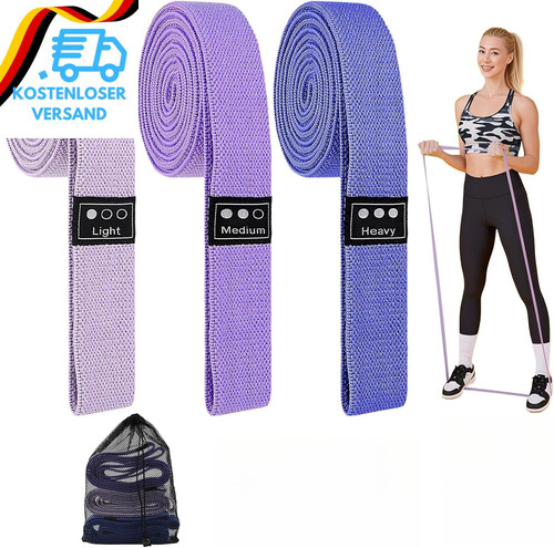 Fitnessbänder 3er set lang - fitnessbänder,