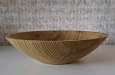 gedrechselte Schale aus Akazienholz, geräuchert , Durchmesser 26,7 cm Handarbeit