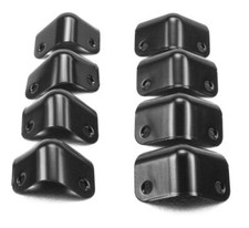 Cluster-Ecken-Satz = 8 schwarze Ecken a 0,99€, Trapez Boxen Stahl Ecke  #28230