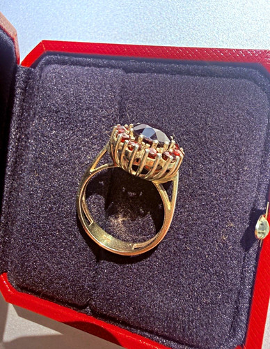 Antiker granat ring - granat,