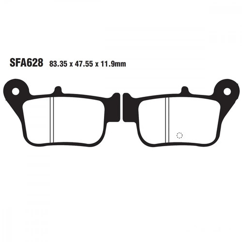 Bremsbelag ebc sfa628 hinten - bremsbelag,
