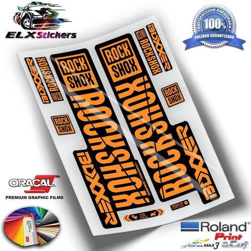 Fluor gabelaufkleber rockshox - gabelaufkleber,