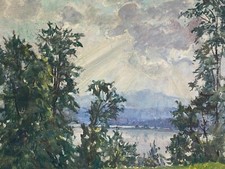 ÖLGEMÄLDE SEE LANDSCHAFT