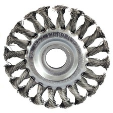 115 mm FLACHER DREHKNOTEN DRAHT RADBÜRSTE 22,2 mm BOHRENWINKELSCHLEIFER ENTGRATEN