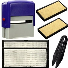 Adressstempel Namensstempel Firmenstempel Stempel Set Textplatte Selbstfärber