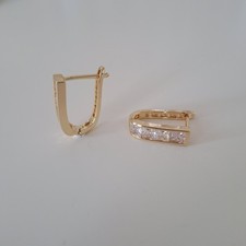 Goldplattiert-Creolen mit