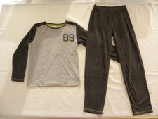 Jungen Schlafanzug Grau - lang - Größe 140 - Nicki