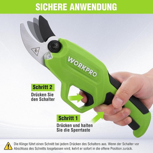 Workpro akku gartenschere - akku,