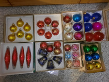 48 Christbaumkugeln, Weihnachtsdeko, mehrfarbig, Glas & Kunststoff
