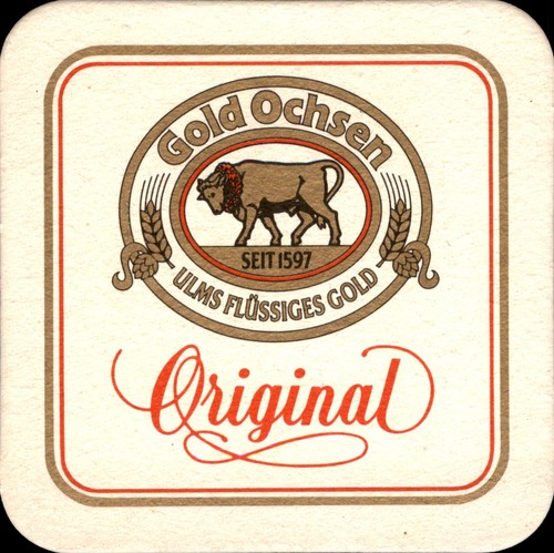 Bierdeckel gold ochsen - -,
