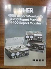 Uher Werbefaltblatt Werbeblatt Tonband Werbung 4000 Report Monitor 