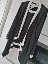 ✴️Joseph Ribkoff Gr. 44 Twinset 2 Teiler Schwarz Weiß Fantastisch ✴️