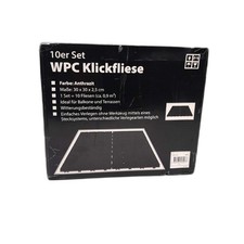 WPC Klickfliese Bodenbelag Terrassenfliesen Anthrazit 30 x 30 cm 10 Stück langle