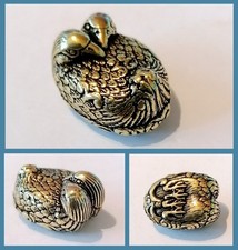 Messing Figur Entenpaar