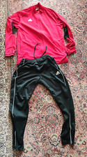 Adidas Training Anzug Jacke Hose L/XL rot schwarz