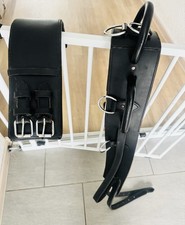 Schwarzer Voltigiergurt aus Leder