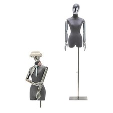 Jueraori Schaufensterpuppe Weiblich Körper mit Kopf, Schneiderpuppe mit Armen