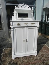 Gründerzeit Vertiko um 1890, weiß lackiert