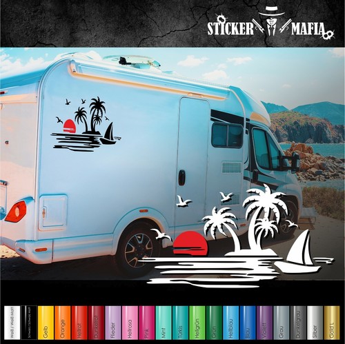 Aufkleber sun camper - sun, wohnmobil