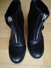 Zara Damen Stiefelletten Leder Boots schwarz Gr. 38 Absatz Gebraucht Sehr Gut