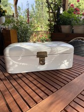 Alter Brotkasten, Brotbox, Emaille, Aufbewahrung von Brot, Brötchen, Gebäck