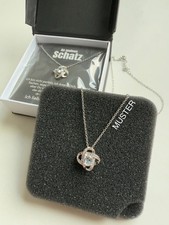 14k Weißgold Liebesknoten-Kette – inklusive Grußkarte und Geschenkbox