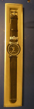 Braun Unisex  Quarz Uhr mit Leder Armband AW10 mit Dunlop Logo