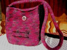 Umhänge-Tasche, dicht gefilzt