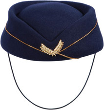 Frauen Stewardess Hut Stewardess Hut Stewardess Cap Cosplay Kostüm Woolen Flight