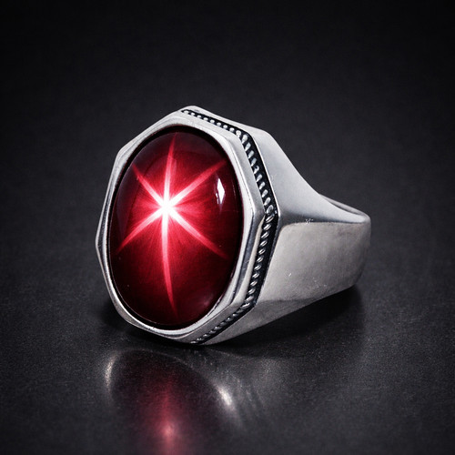 Roter lindy stern saphir ring - roter,