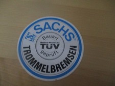 Aufkleber SACHS TROMMELBREMSEN 80ger Jahre Oldtimer Fahrrad Moped Mofa Werbung