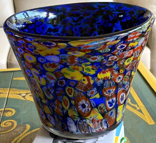 Murano glas vase millefiori - murano,
