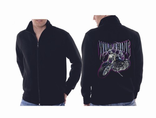 Sweatshirtjacke schwarz biker - sweatshirtjacke,