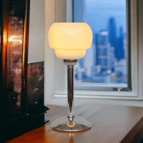 Art deco chromlampe - art,