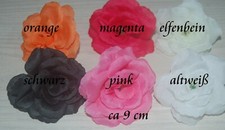 2-4 Rosenköpfe Textil Blume